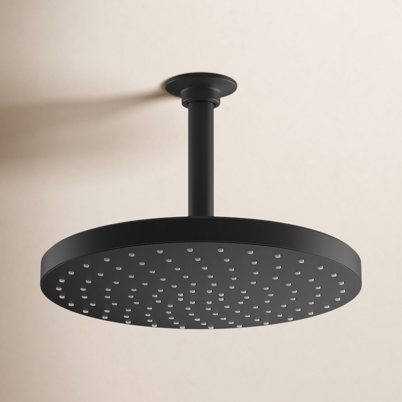 Awaken 2.0 GPM Rainhead with MasterClean, Matte Black