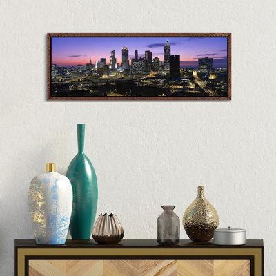 Skyscrapers In A City, Atlanta, Georgia, USA #5 by Panoramic Images - Floater Frame Panoramic Gallery-Wrapped Canvas Giclée on Canvas