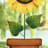 Metal Sunflower Garden Stake