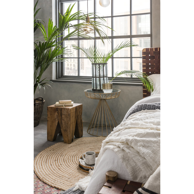 Gouldin Solid Wood Accent Stool, Natural