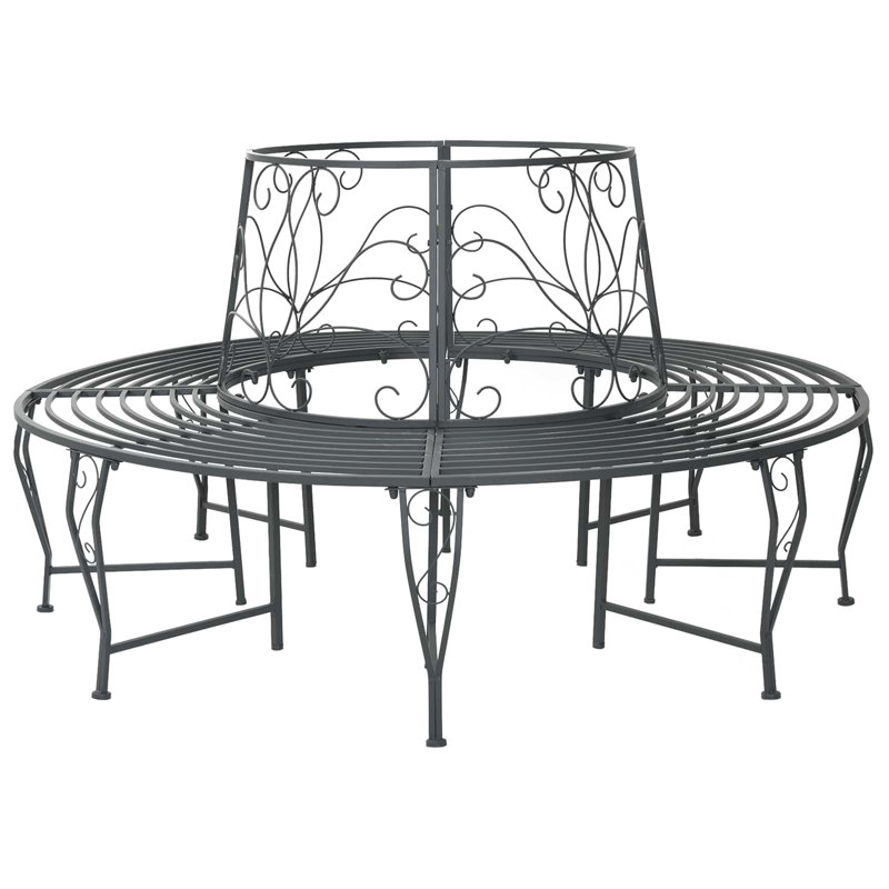 Outdoor Bench, Silver Grey