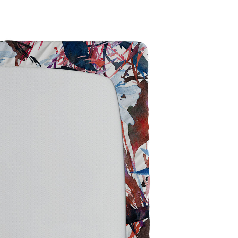 Drap-housse Ambesonne, Drap-housse grand, Lavande foncé, rose foncé / floral