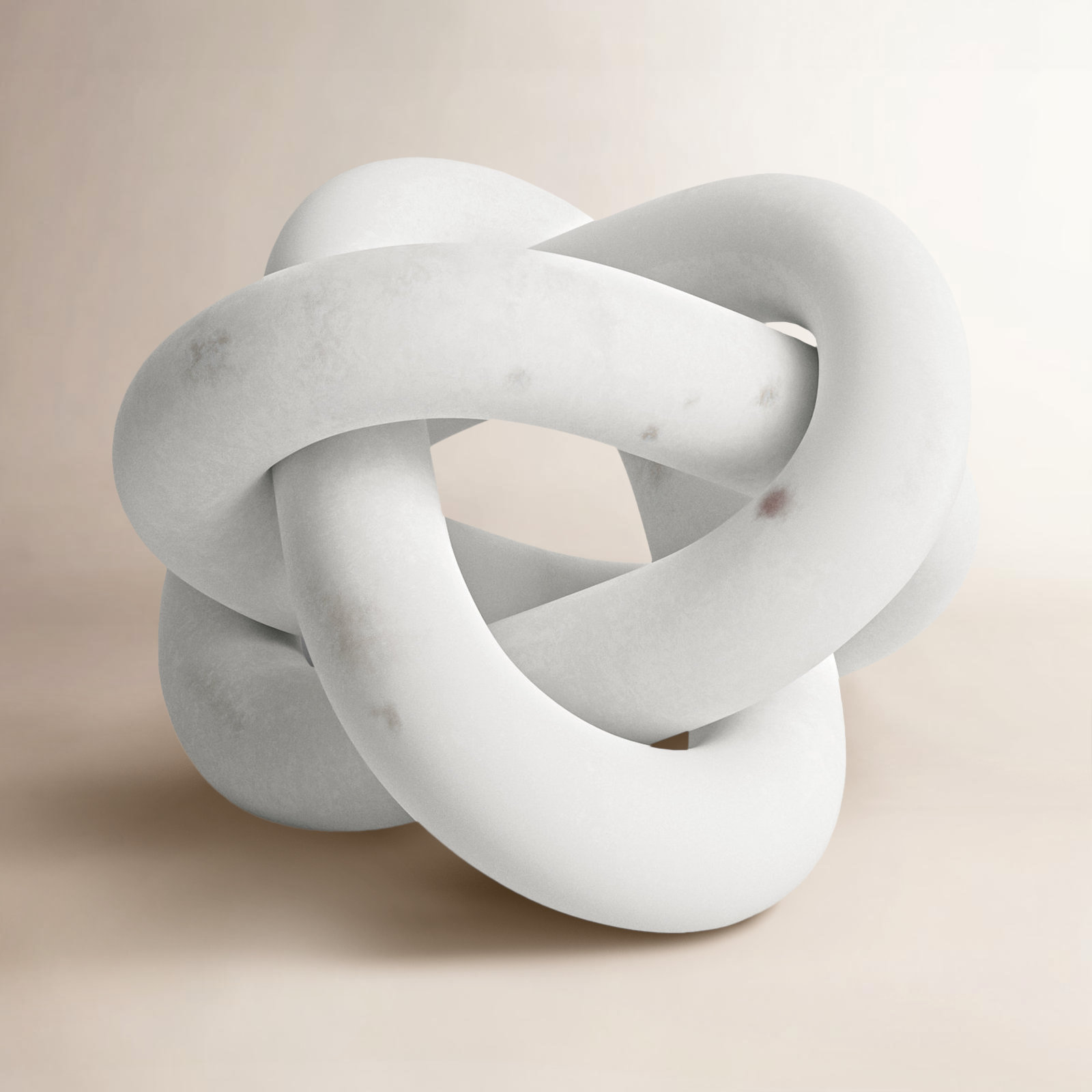 Gwennie Genuine Marble Sculpture, White