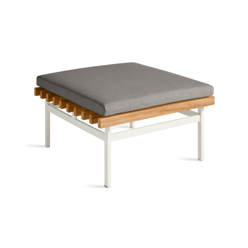 Repose-pieds d'extérieur Perch, Gris anthracite Toohey, Blanc