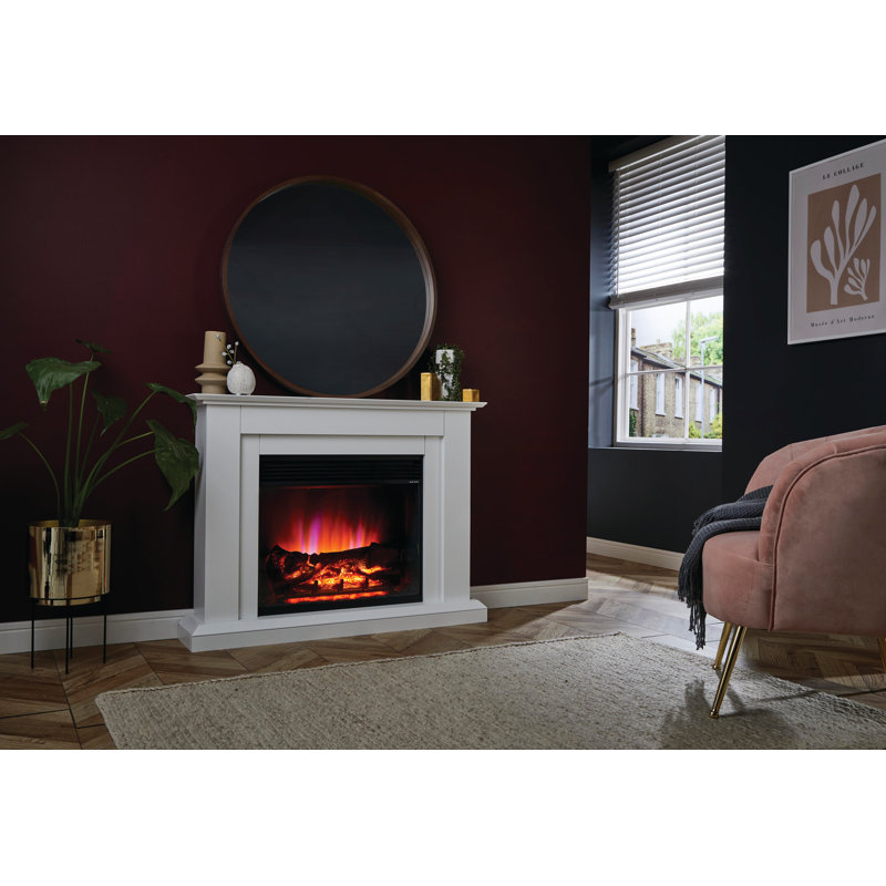 Horley Suncrest 108cm W White Electric Fireplace