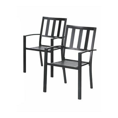 Bathilde Stacking Patio Dining Armchair by Red Barrel Studio