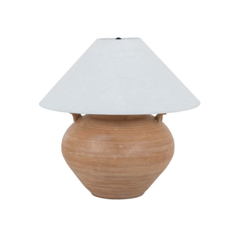 Civita Table Lamp, Aged Natural Terracotta