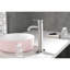 Robinet pour salle de bain à poignée simple - Design moderne en nickel brossé, acier inoxydable, installation et assemblage rapides