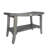 Coastal Vogue Harmony 30" Teak Shower Bench with Shelf Antique Gray Shower Bench for Inside Shower