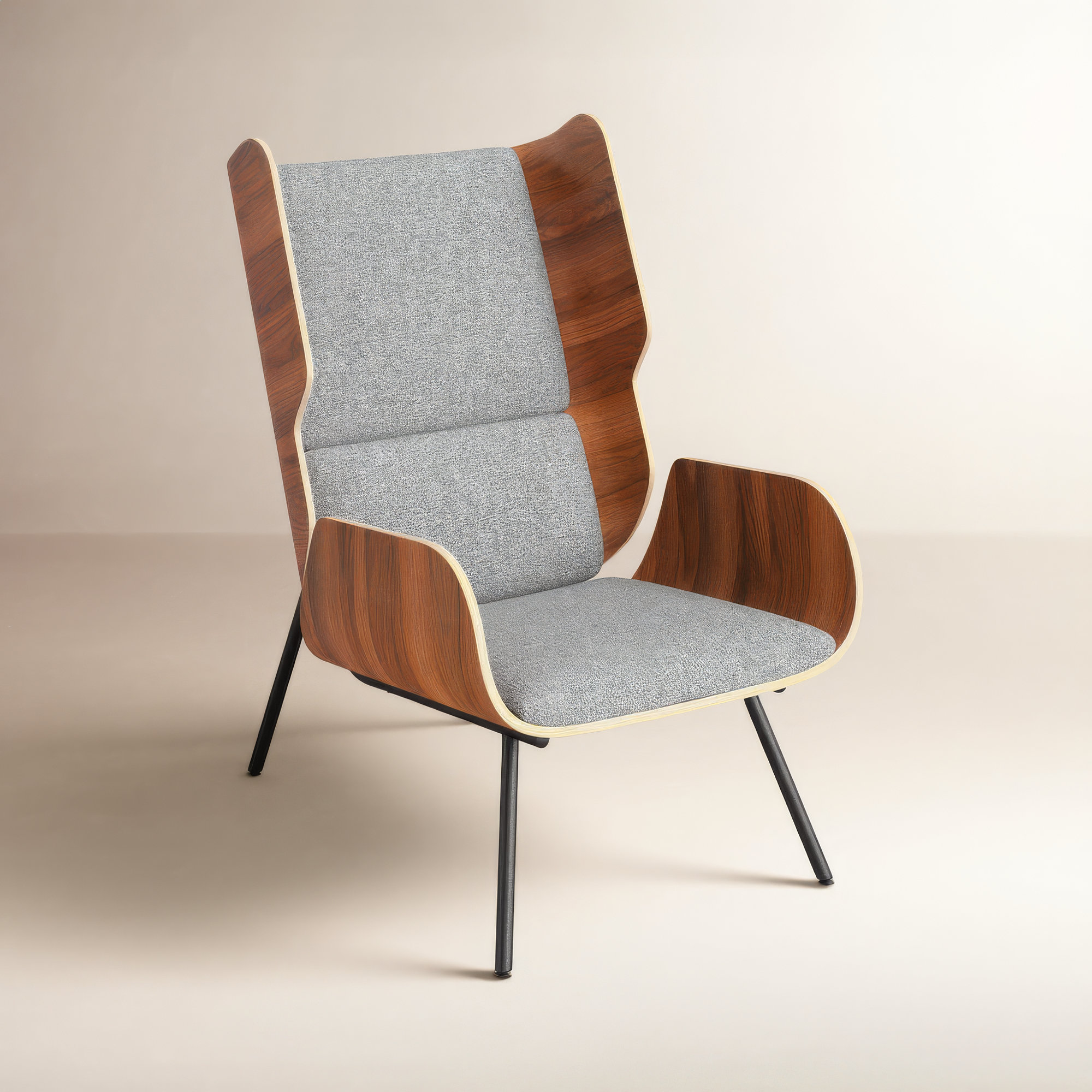 Elk Chair, Andorra Pewter Performance Basketweave, White