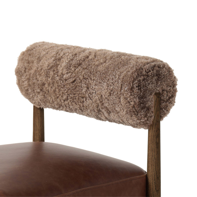 Jazelle Stool, Havana Brown Teddy Fabric, Counter Stool (27" Seat Height)