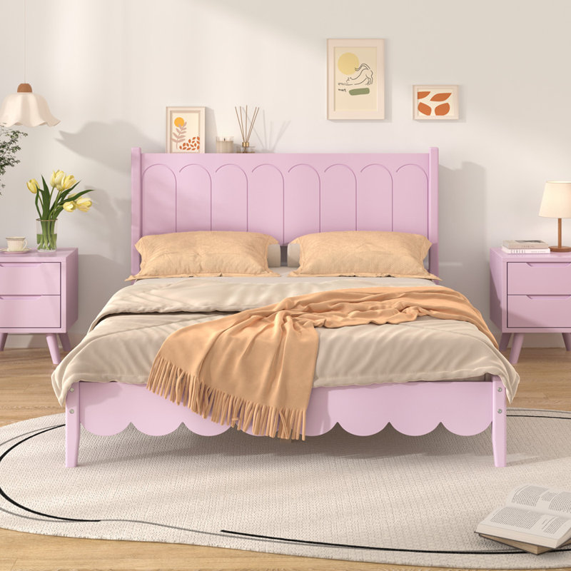 Hersir Wood Platform Bed, Full, White