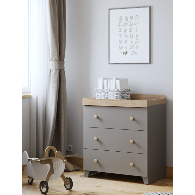 Classic Changing Unit, Grey & Oak