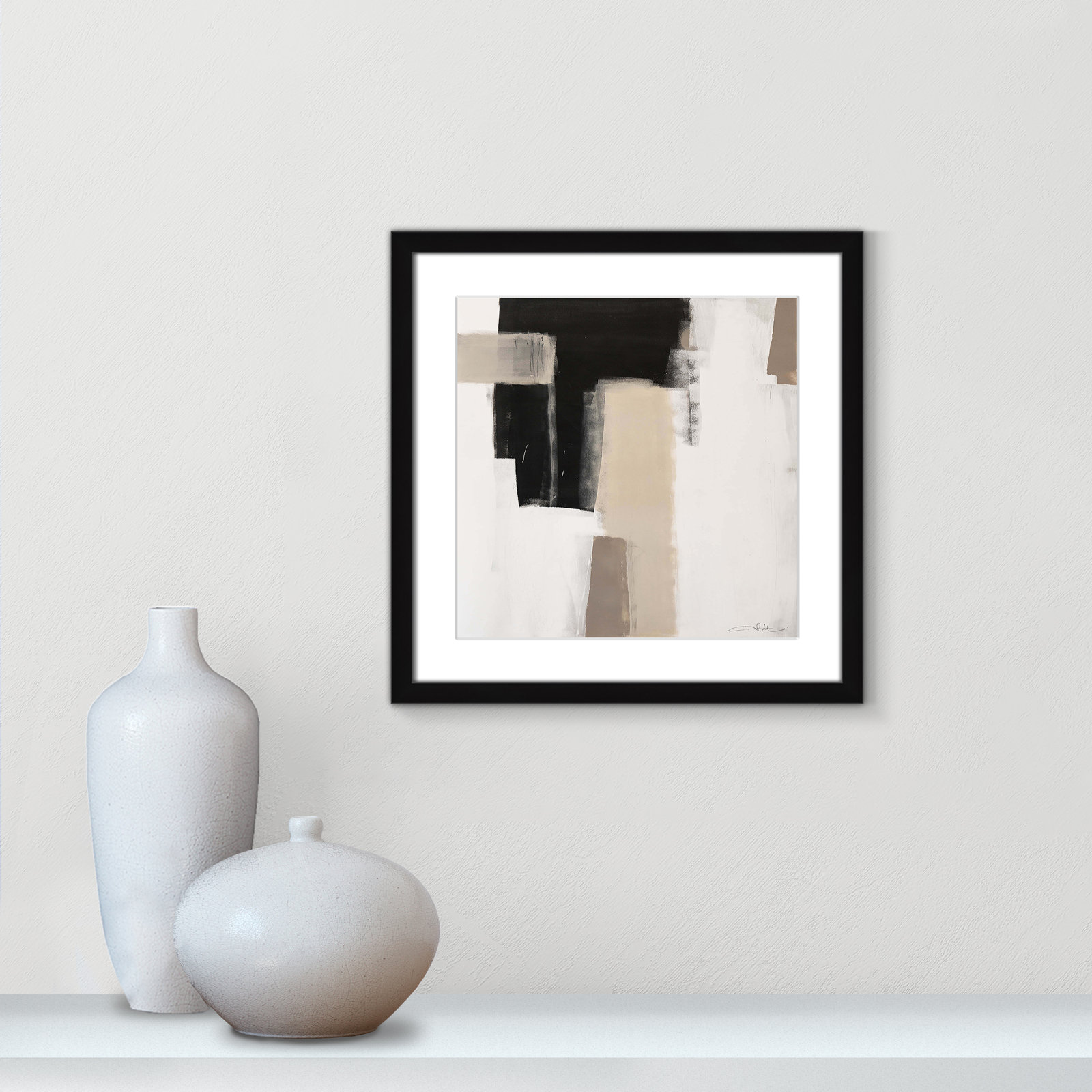 Earth Scapes I Print, 17" H x 17" W x 1.25" D, Black Box Framed