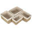 Fleur De Lis 3 Piece Wicker Storage Basket Set with Lining