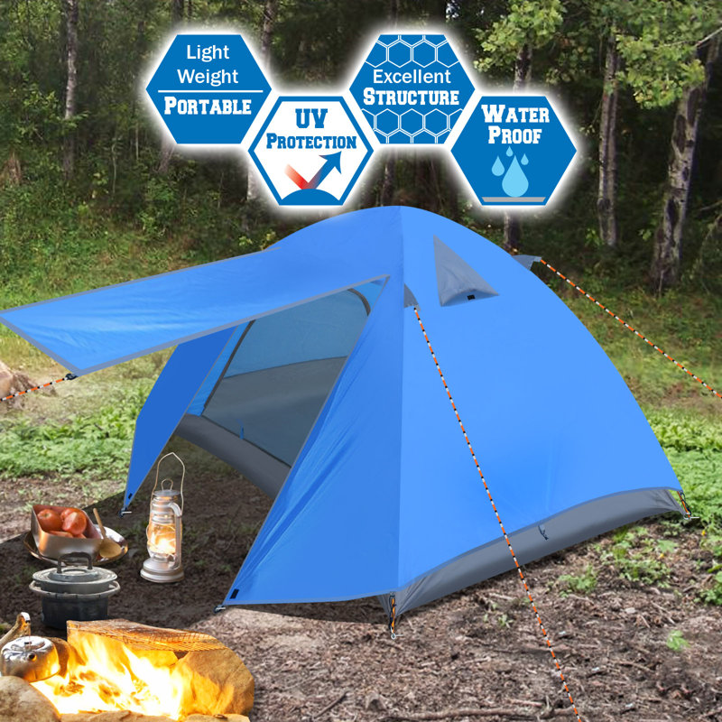 Tente de reballage portative pour 2 personnes, bleu