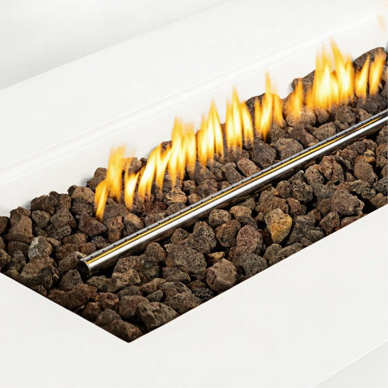 Table d'extérieur d'extérieur au propane 60 pouces, 60 000 BTU avec foyer imperméable, allumage automatique, pierres de lave gratuites