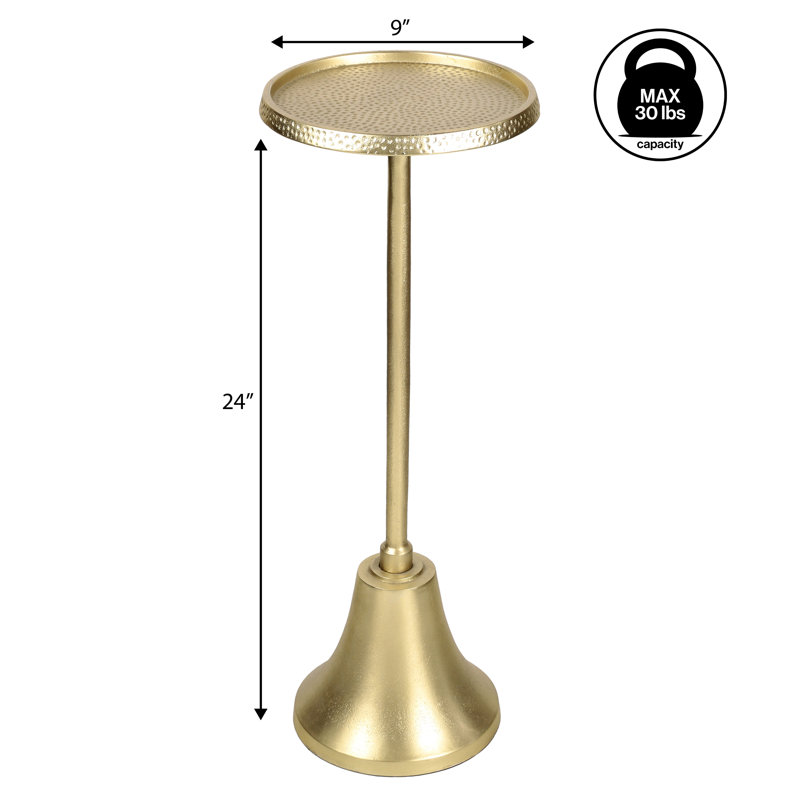 Table d'appoint Irida Modern, Doré