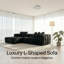 Canapé modulaire en L 107,9 po avec canapé Boneless Couches.-814864182-814864178