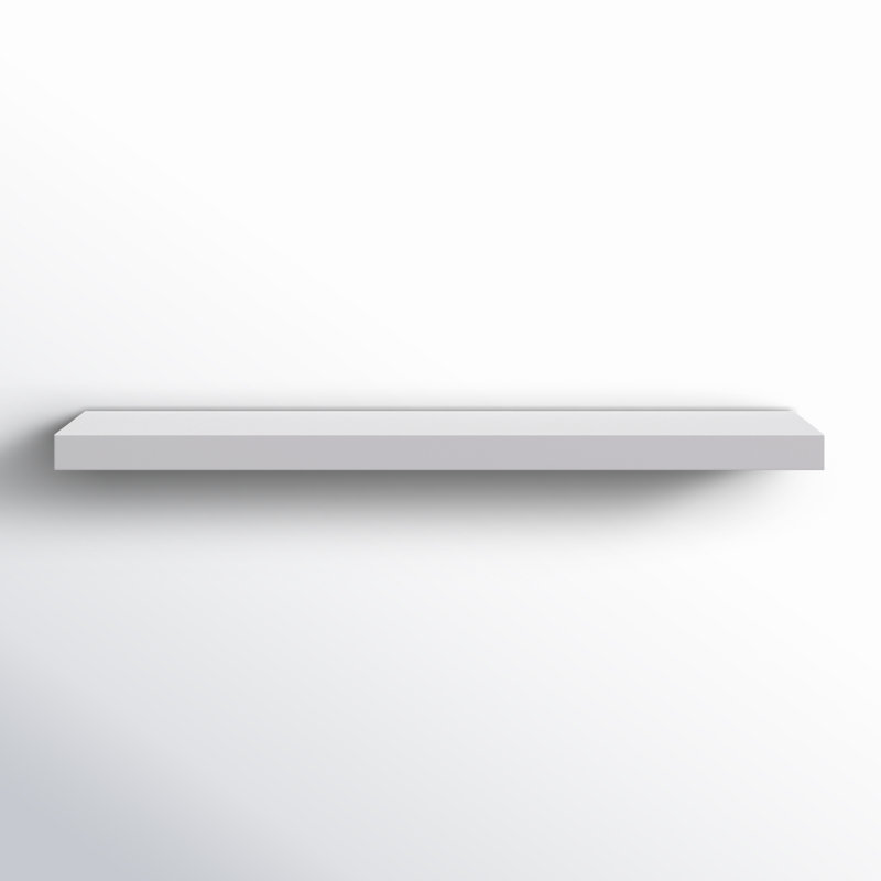 Sherice Manufactured Wood Floating Shelf, 1.97" H x 43.21" W x 10.24" D, Gray