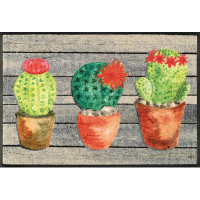 Non-Slip Floral Indoor Doormat