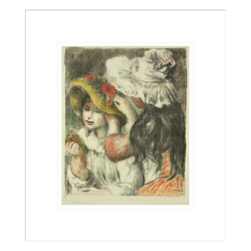 Le chapeau épinglé par Pierre-Auguste Renoir, H 15,7 po x l 13,75 po