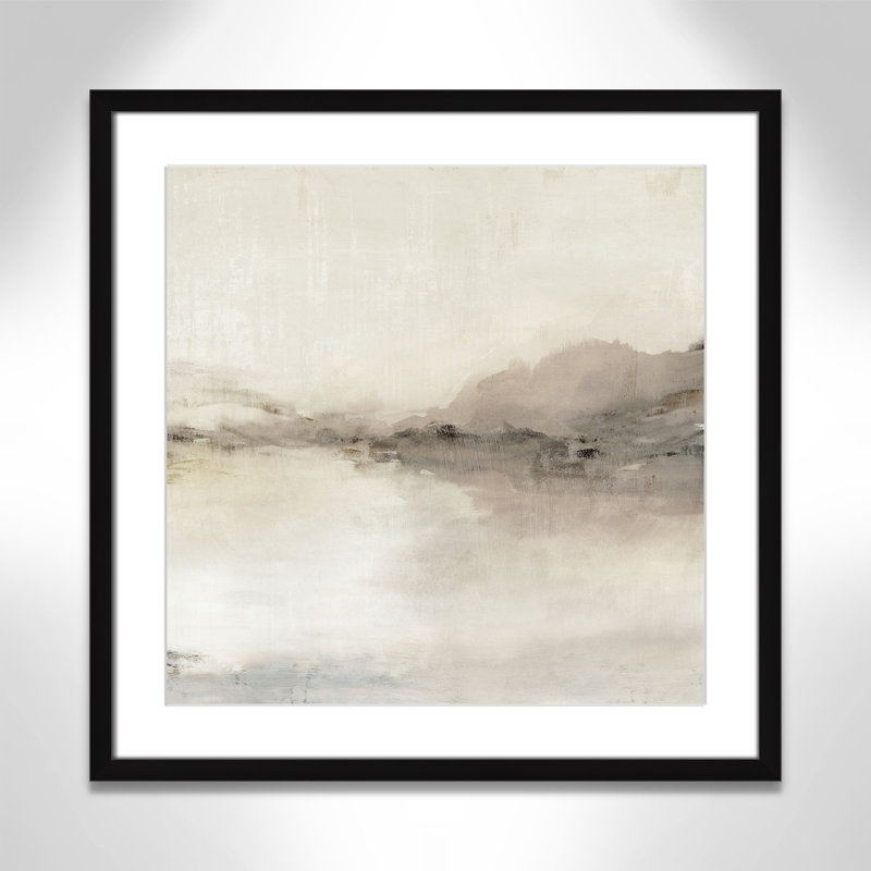 «Blush Horizon II» par Isabelle Z, L 23,5 po x H 23,5 po, Imprimé mat, Noir satiné