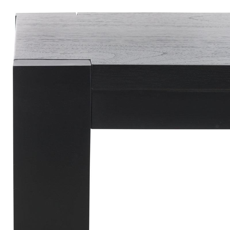 Nikole Rectangle Wood Accent Table, Black