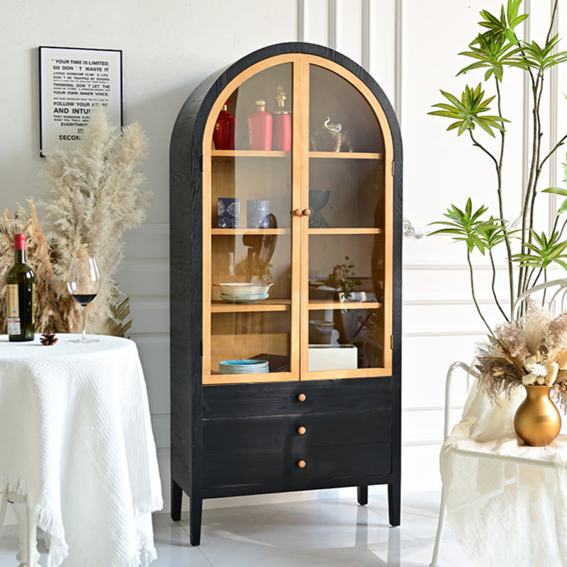 French Retro Arched Display Cabinet
