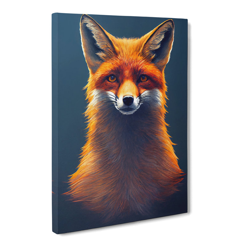 Fox Portrait Vol.2 - Wrapped Canvas, 76cm H x 50cm W x 3cm D