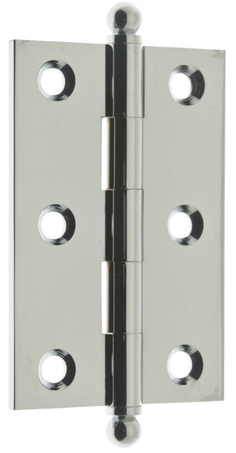 Solid Brass Mortise Hinge, Polished Chrome