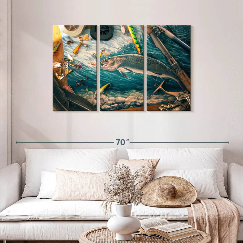 Senne All About Fishing, 28" H x 45" W