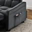 Lit en velours gris avec lit escamotable, dossier réglable pour le temps libre et le dos, velours, charge accessible-308895463