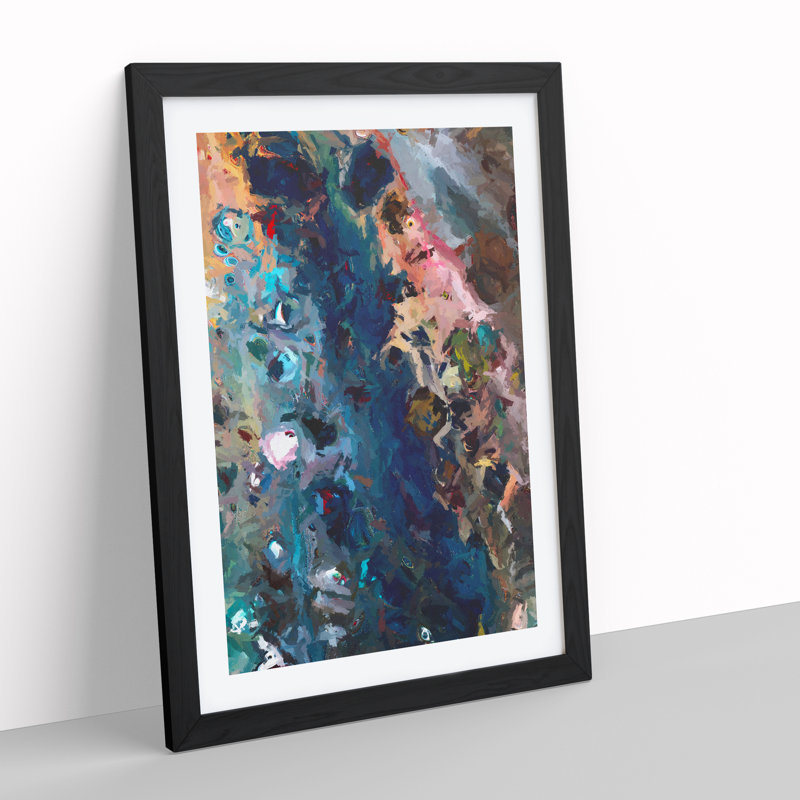 Beauty of Nature Abstract - Wall Art, 36cm H x 27cm W x 2cm D, Black Framed, White