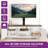 Farmhouse TV Stand With Height Adjustable Mount & 2 Barn-Door Storage Cabinet