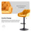 Kafka Velvet Upholstered Adjustable Swivel Bar Stools-484902612