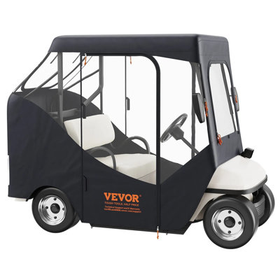 1 Piece Golf Cart Driving Enclosure, 2-passenger  Cover (85×48×53in) –  For Sun/rain Protection, Rear Taillight Visibility (safety), Rearview Mirror Opening, Easy Install (instruction Included)