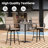 Patio Swivel Texteline Quick-dry Outdoor Bar Stools with High Back-1061881341