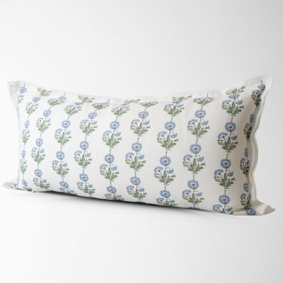 Amalthea Linen Block Print Pillow Cover
