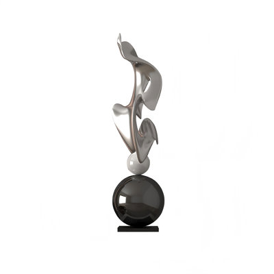 31.5"Modern Geometric Electroplated Art Sculpture