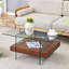 Table basse moderne à deux niveaux