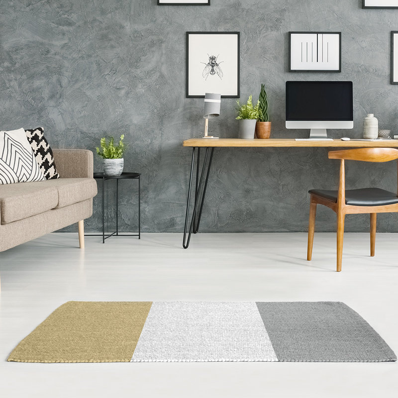 Tapis doré/gris, Rectangle 2 pi x 3 pi