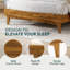 Lit plateforme Coraline en bois robuste, cadre de lit moderne sans tête de lit, supporte jusqu'à 800 lb-170709143-170709139