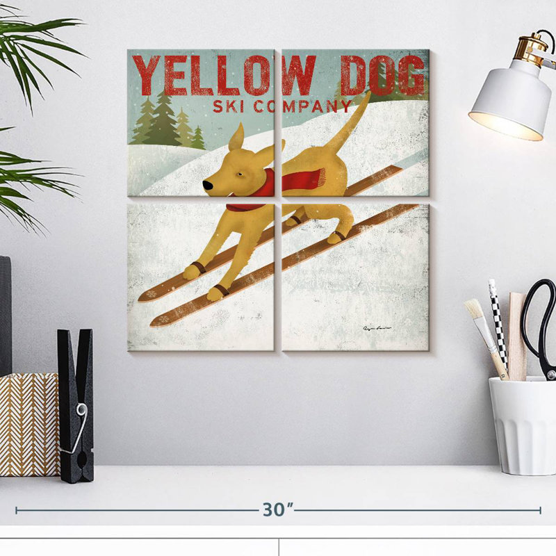 Brampt Yellow Dog Ski Co, H 18 po x l 18 po