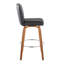 Tabouret de bar contemporain pivotant à hauteur fixe avec revêtement en similicuir et repose-pieds intégré - ensemble de 2