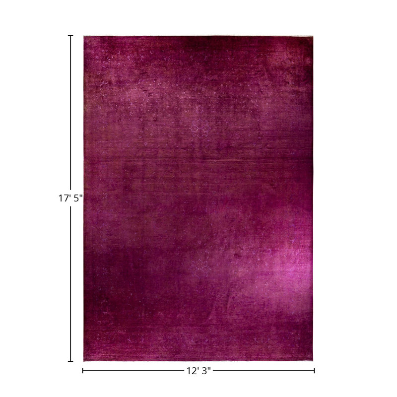 Tapis rouge / rose unique 12 pi 3 po x 17 pi 5 po Clian