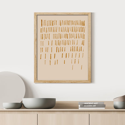 " Brown Tan Geometric Dot Abstract "