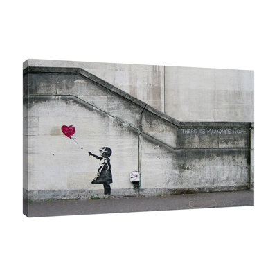 There Is Always Hope by Banksy - Wrapped Canvas Print