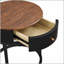 Table de chevet ronde avec tiroir, table de bout en bois avec rangement de 19,68 po, petite table ou salon