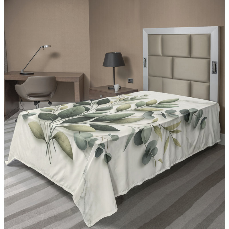 Polyester Floral Flat Sheet, Twin Extra Long Flat Sheet